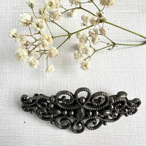 Vintage Filigree Hair Barrette - Picture 5 of 6